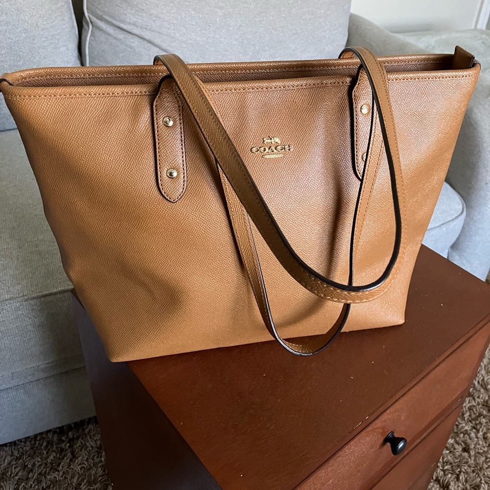 Coach Tan Leather Tote